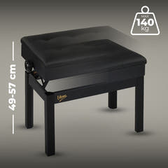 V-TONE Klavier- und Keyboardsbank mit Stauraum, Schwarz