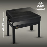 V-TONE Klavier- und Keyboardsbank mit Stauraum, Schwarz