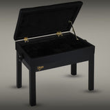 V-TONE Klavier- und Keyboardsbank mit Stauraum, Schwarz