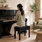 V-TONE Klavier- und Keyboardsbank mit Stauraum, Schwarz