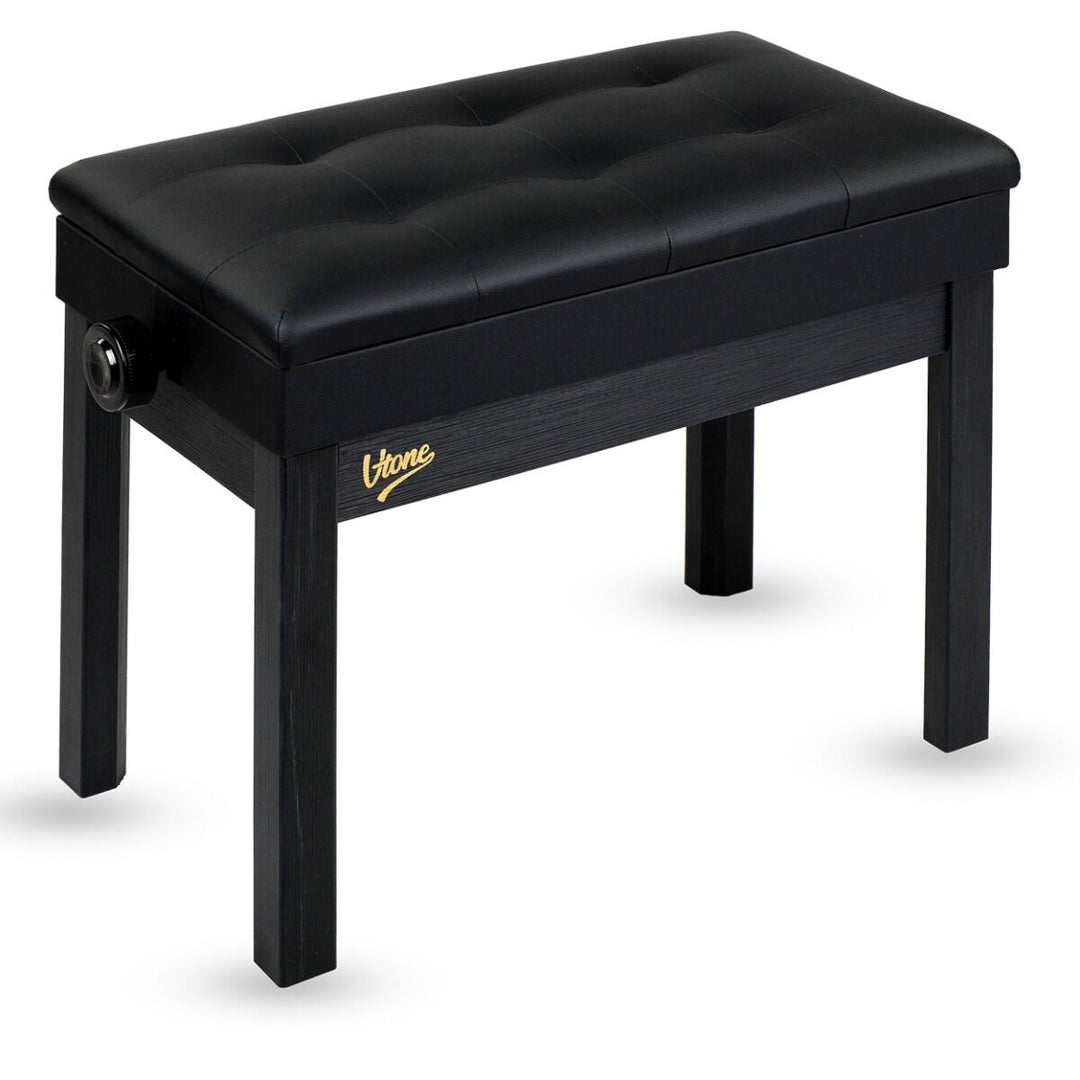 V-TONE Klavier- und Keyboardsbank mit Stauraum, Schwarz