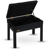 V-TONE Klavier- und Keyboardsbank mit Stauraum, Schwarz