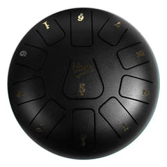 Tongue Drum 8" Schwarz inkl. Zubehör (11 Töne)