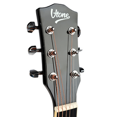 V-TONE VEAG1 CE BK elektroakustische Gitarre 4/4 Dreadnought Cutaway schwarz