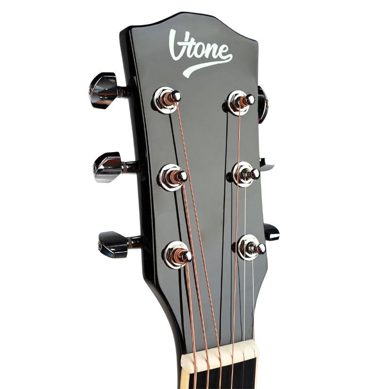 V-TONE VEAG1 CE BK elektroakustische Gitarre 4/4 Dreadnought Cutaway schwarz