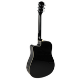 V-TONE VEAG1 CE BK elektroakustische Gitarre 4/4 Dreadnought Cutaway schwarz