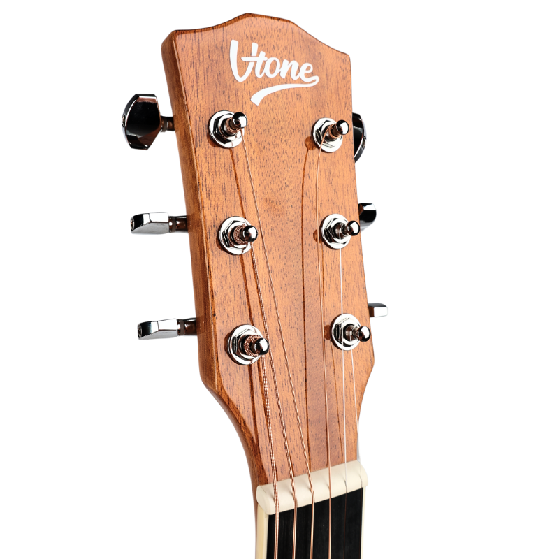 V-TONE VEAG1 CE NT Elektroakustische Gitarre 4/4 Dreadnought Cutaway – Natur