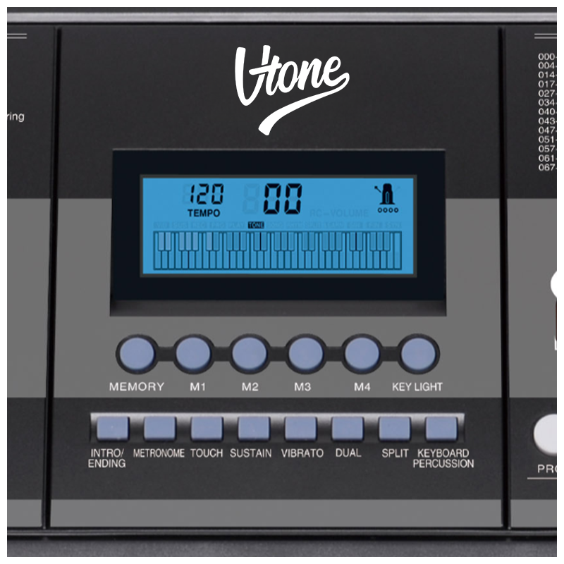 V-TONE VK-500 61L Keyboards – 61 Tangenter mit LED-Lernfunktion für Kinder und Anfänger