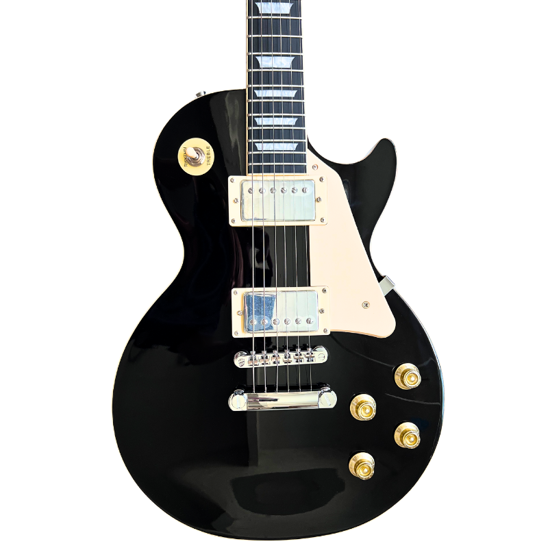 V-TONE VLP1 BK Elektrische Gitarren 4/4 Les Paul HH – Black Gloss