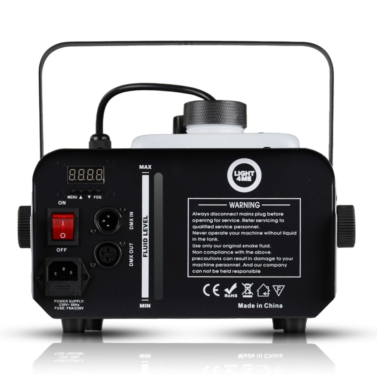 Light4Me Fog 1200 LED Nebelmaschine 1200W mit RGB LED & DMX