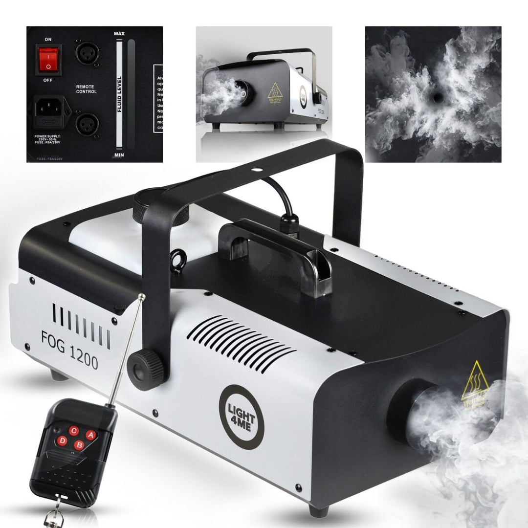 Light4Me Fog 1200 Nebelmaschine 1200W mit kabelloser & kabelgebundener Fernbedienung