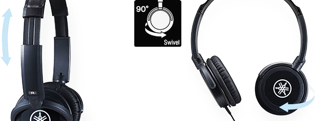 Yamaha HPH-100B On-Ear Studio Kopfhörer (Schwarz)