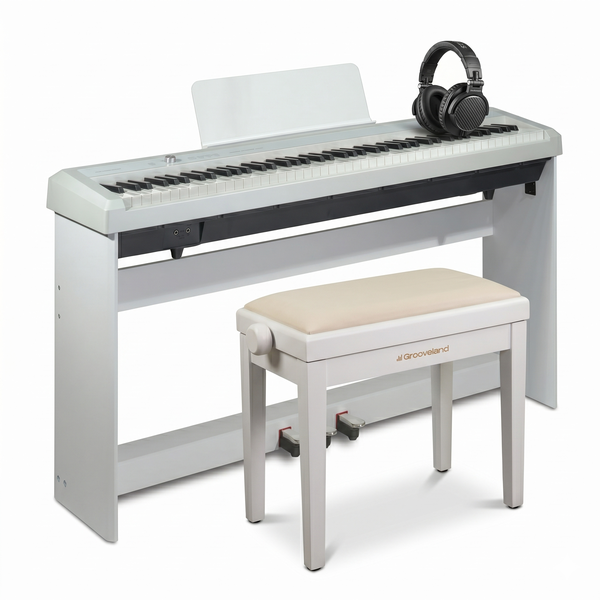 Grooveland P450 komplettes Piano Pack (Weiß)