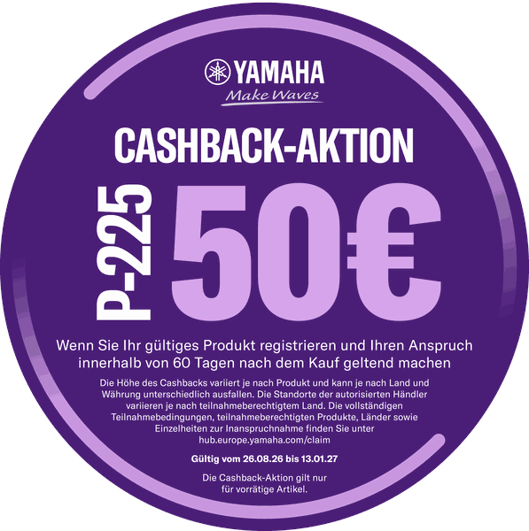Yamaha Cashback-Aktion: 50 € zurückerhalten – so geht's